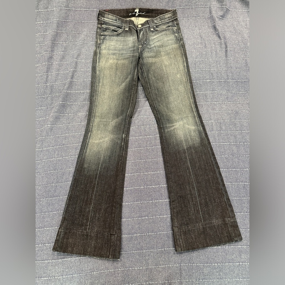 7 For All Mankind Grey Flare Jeans